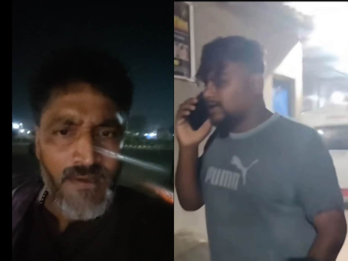 दायाँ आरोपित र बाँया पीडित भनिएका ध्रुव झा